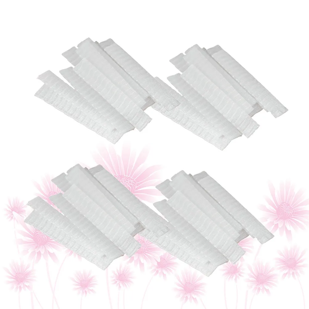 100Pcs 7x1cm Makeup Brushes Protective Covers Plastic Net Sleeves for Travel Holiday Handbag Storage Breathable Mesh Brush