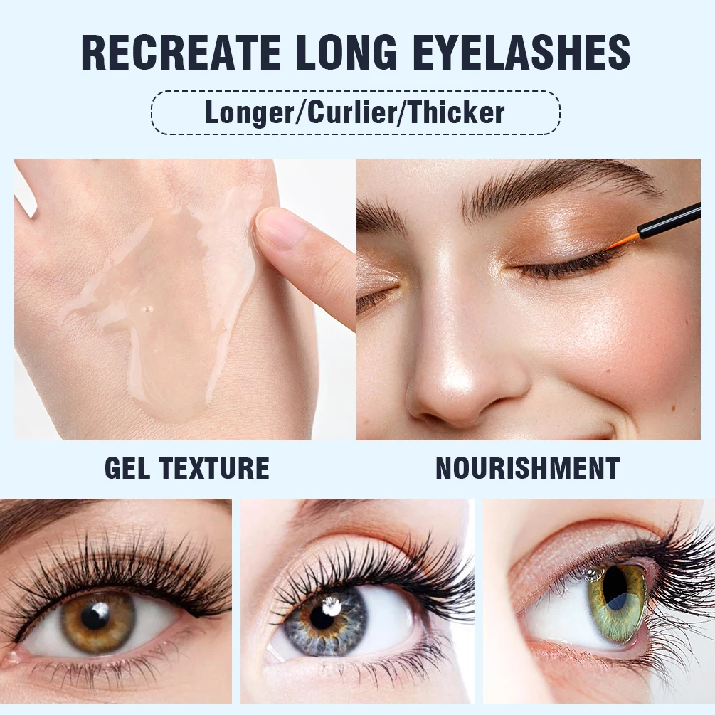 QIBEST Enhancer Eyelash Growth Serum Treatment Fast Eyelash Growth Powerful Lift Lengthening Thicker Lashes Product Eyes Makeup