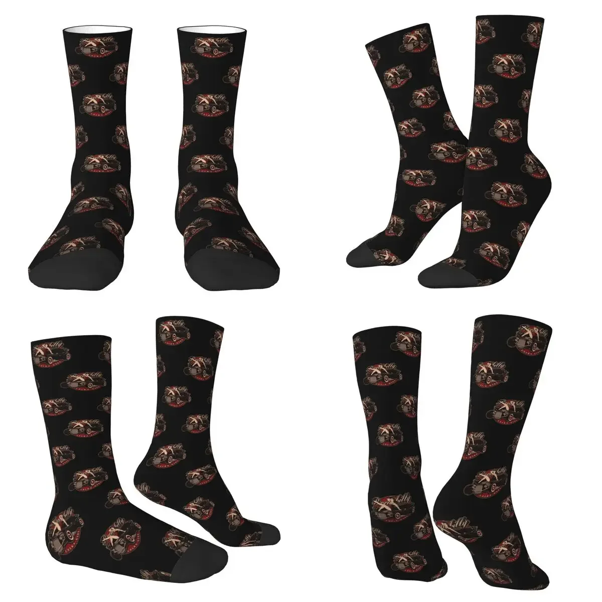 

Rockabilly Hot Rod Pin Up Socks Harajuku Sweat Absorbing Stockings All Season Long Socks for Unisex Valentine's Day Gifts