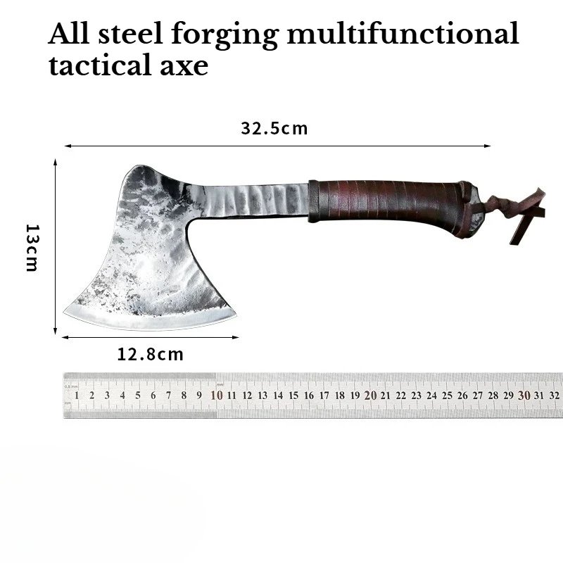 

Outdoor Multifunctional All Steel Forging Axe Portable Camping and Hiking Emergency Self-defense Survival Equipment