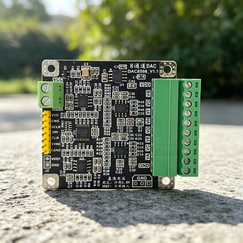 DAC8568 Multi-Channel 16-Bit High-Precision DAC Digital-to-Analog Converter Module Adjustable Output SPI Plus Minus 5V