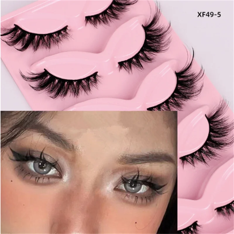 Katzenaugen-Kontur-Falsche Wimpern, stark klebend, Massenkauf, personalisierte Optionen verfügbar