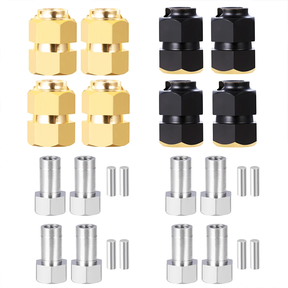 YEAHRUN 7MM Brass Wheel Hex Hub Extender Adapters for TRX4M Bronco Defender K10 F-150 1/18 RC Crawler Car Model Parts