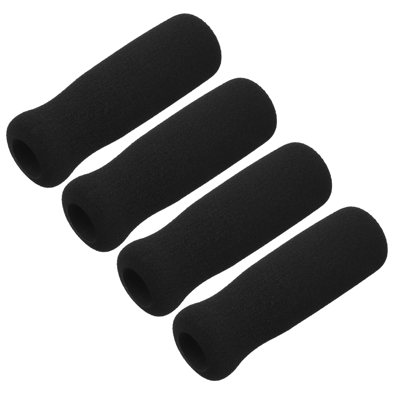 

4 Pcs Collapsible Foam Sponge Hand Grips for Walking Aids Handle Wheel Crutch Pad Handlebar Black Nonslip Stick