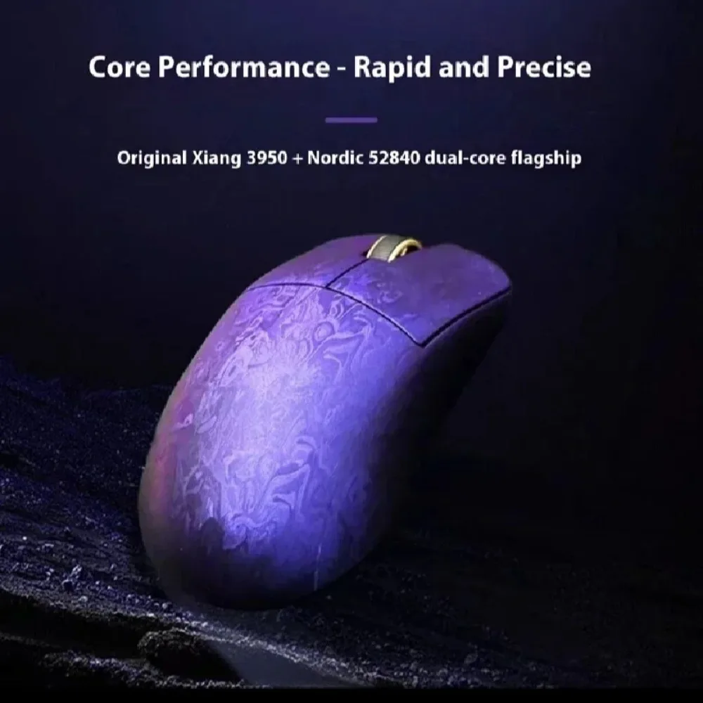 Ratón IPI Qi Pro inalámbrico Bluetooth, tres modos, fibra de carbono, ligero, para jugadores, Paw3950, baja latencia, accesorios personalizados para juegos