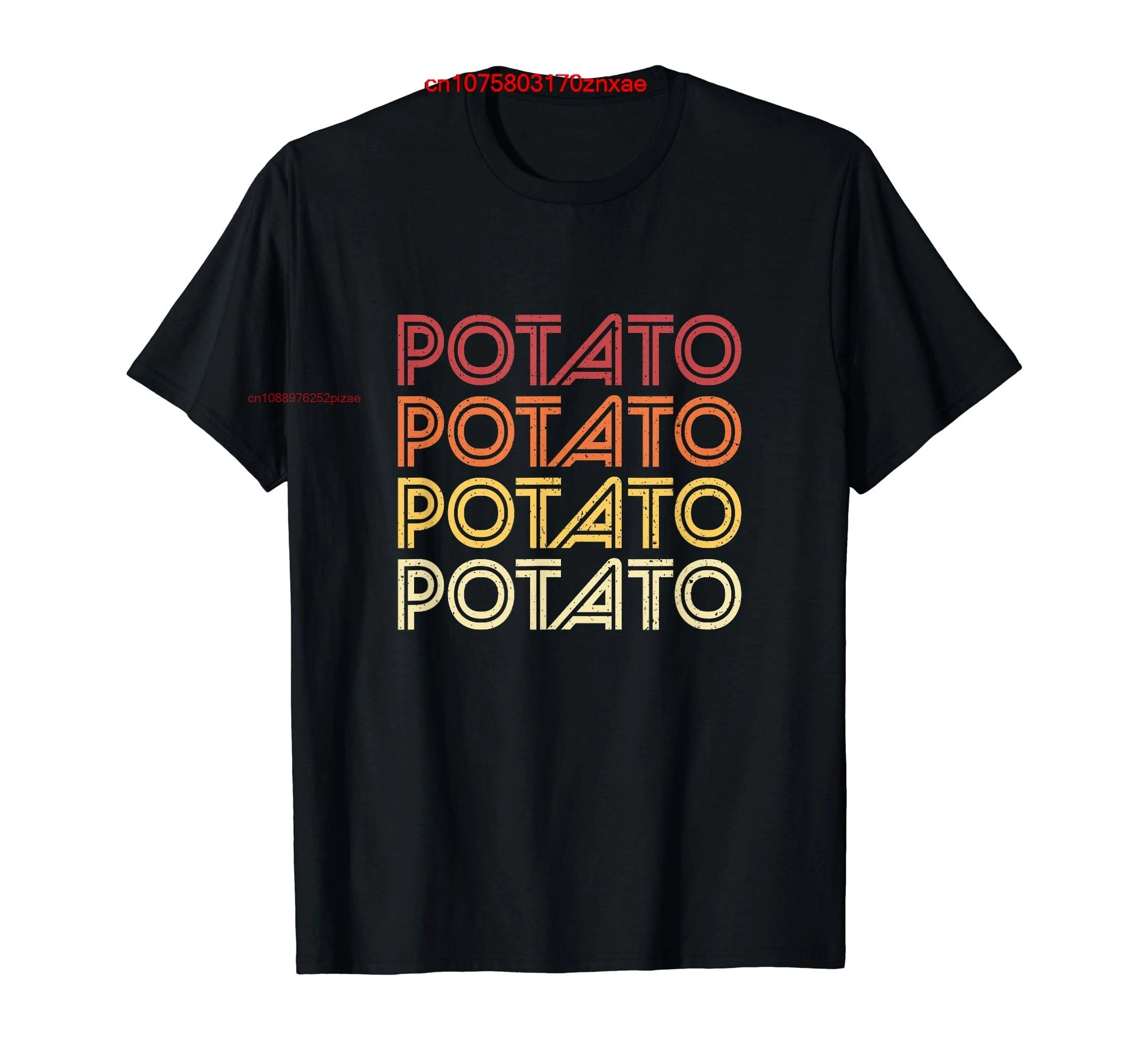100% Cotton Potato Retro Potatoes Vintage Food Vegetable Vegan T-Shirt MEN WOMEN UNISEX T Shirts Size S-6XL