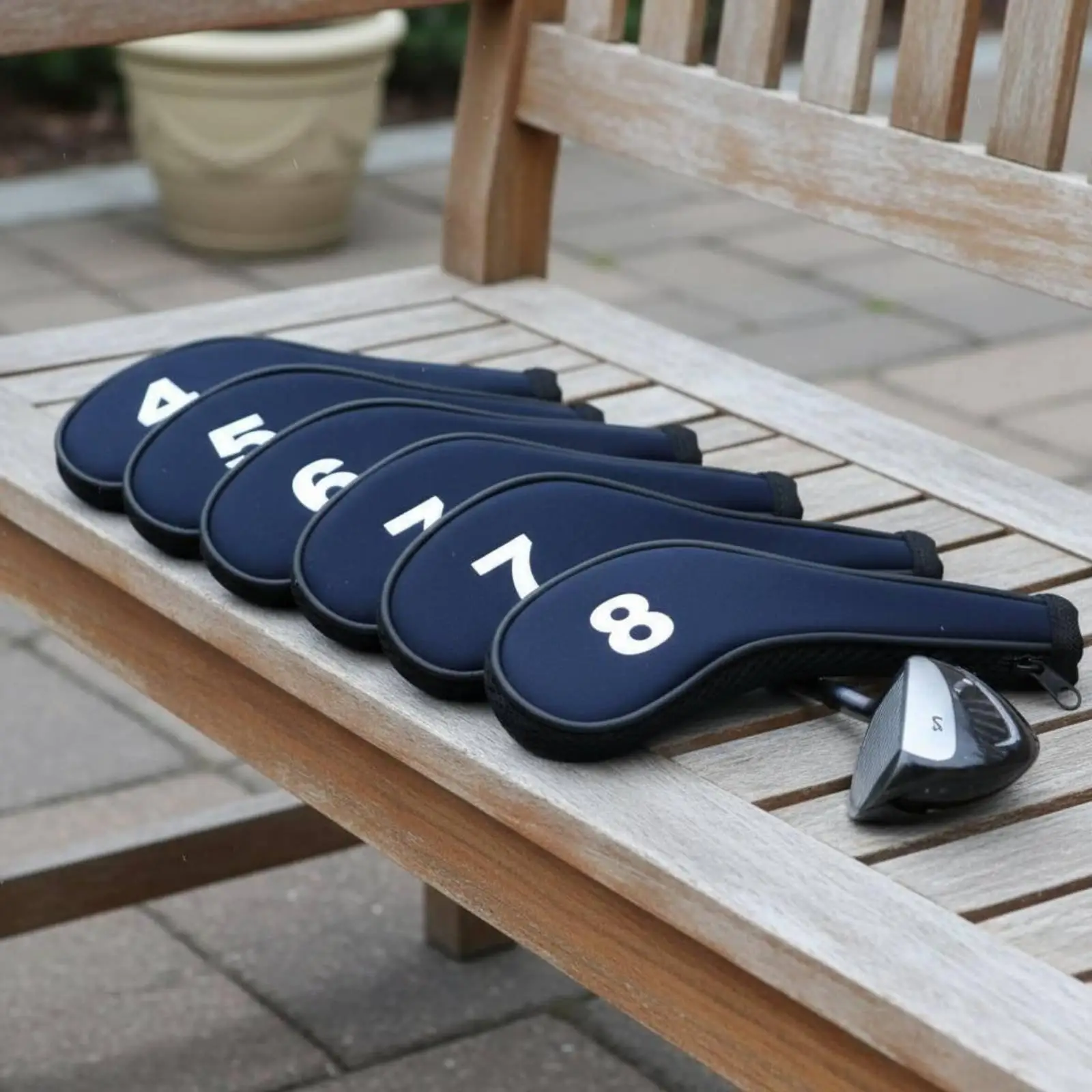 Golf Headcovers for Iron Clubs 12 Piece Set with Number Labels Zippered Neoprene Protectors Lightweight Cover for Golf Bags