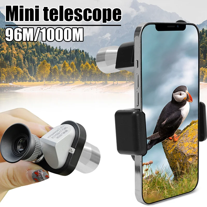 Mini Pocket Monocular Telescope Focuser Microscope 8x20HD Corner Optical Eyepiece Outdoor Hiking Climbing Wilderness Expedition