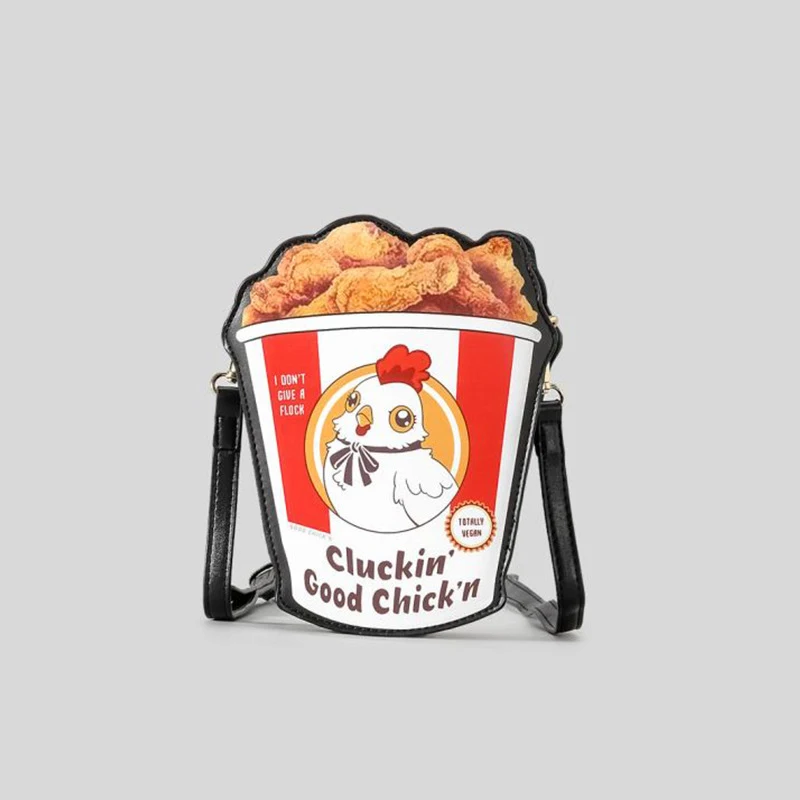 

Креативная сумка через плечо с жареным куриным ведром для женщин, милые забавные сумки на плечо, маленькие кошельки для телефонов для девочек