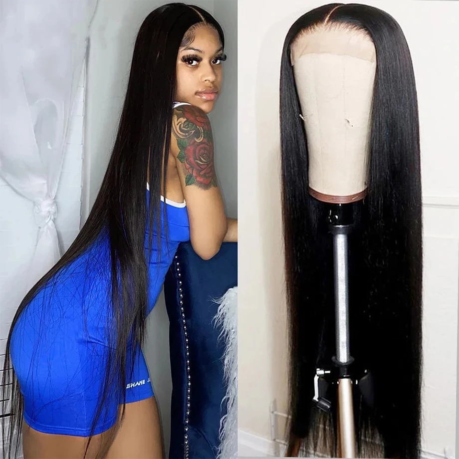 Brazilian 6X4 Glueless Lace Wigs Straight 13x6 HD Lace Frontal Wig Human Hair Wigs For Women Transparent Front Wig PrePlucked