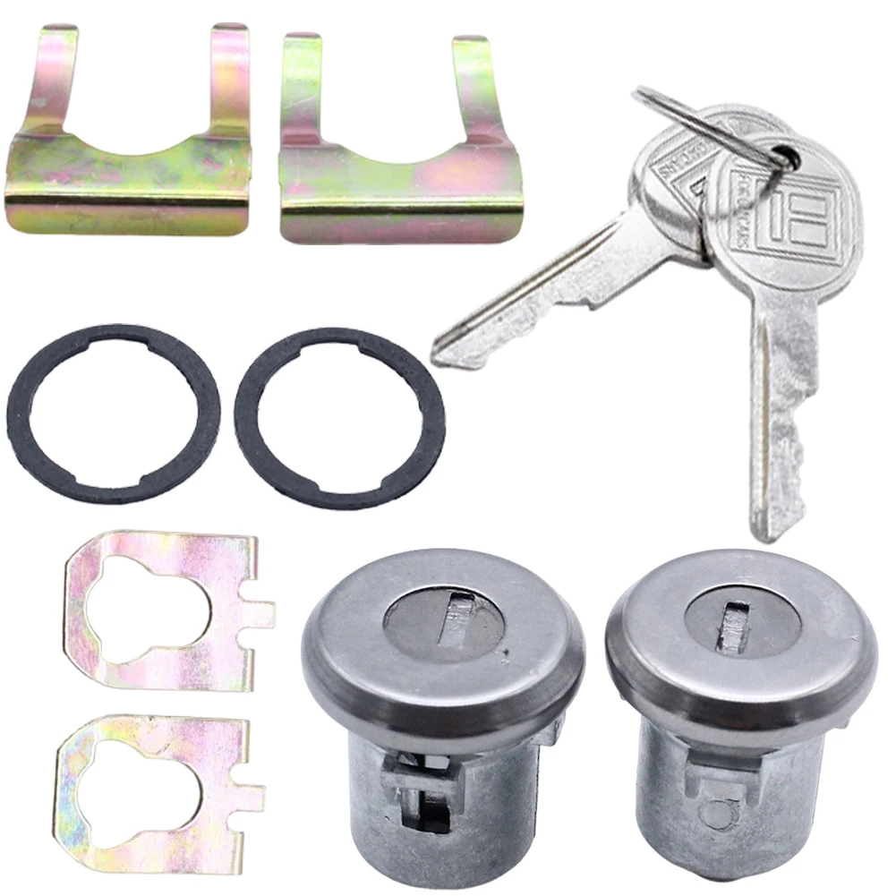 Door Lock Cylinder Set with Keys 5070006 Car Accessories Door Lock Cylinder DL15802 for Chevy Truck C10 C20 C30 1965-1987