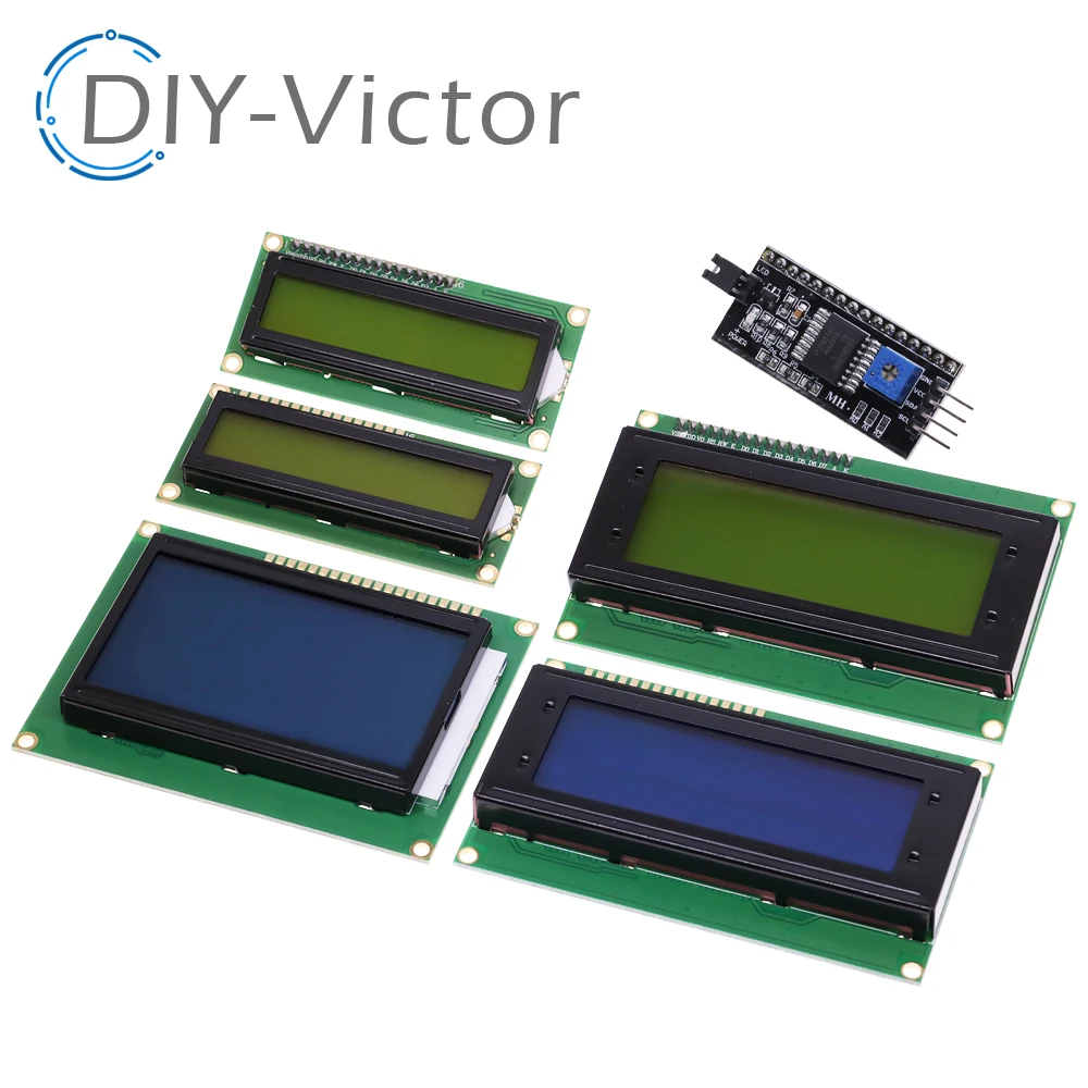 

Модуль ЖК-дисплея LCD1602 LCD 1602 2004 12864 Синий Зеленый экран 16x2 20X4 символьный модуль ЖК-дисплея HD44780 контроллер синий черный