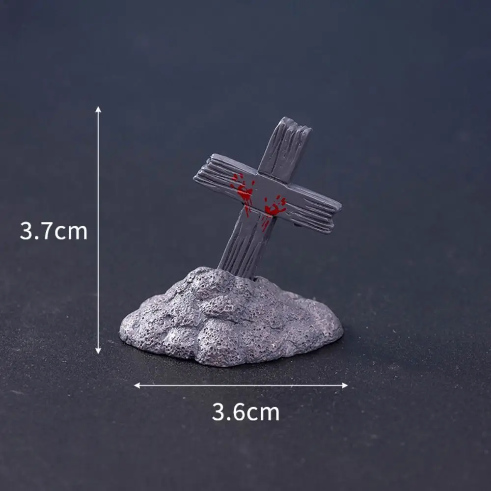 Desktop Ornaments Cartoon Halloween Small Ornaments DIY Resin Craft Tombston Ornaments Mini Resin Festival Ornaments Home