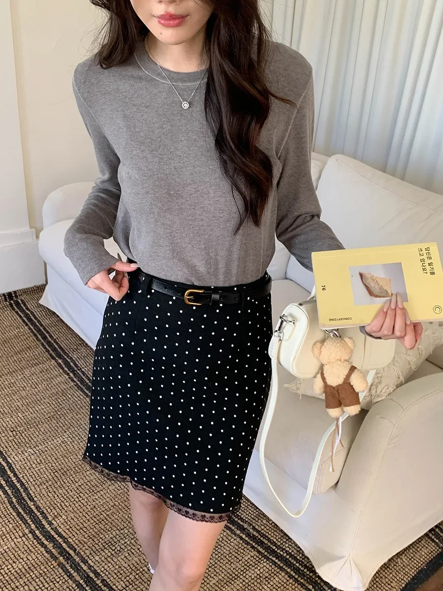 

Women's Casual O-Neck Slim Fit T-Shirt Long Sleeve Solid Top for Autumn 2025