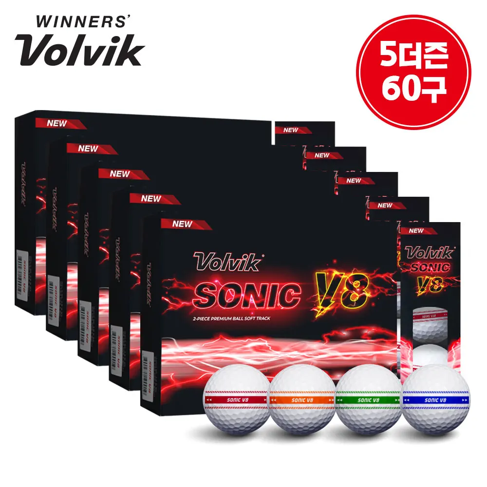 Volvic Golf Ball Sonic V8 soft track 2 piece 5 more 60 ball