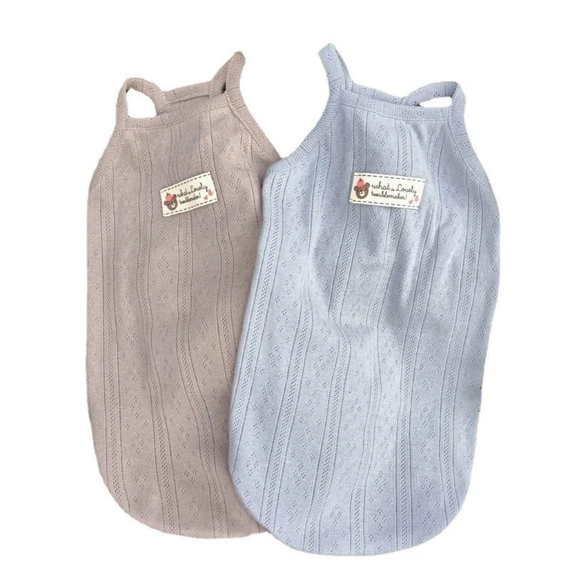 Spring and Summer Cotton Baby Fabrics Sphinx Hairless Cat Spring and Summer Camisole Vest Skin-friendly Breathable Anti-allergy