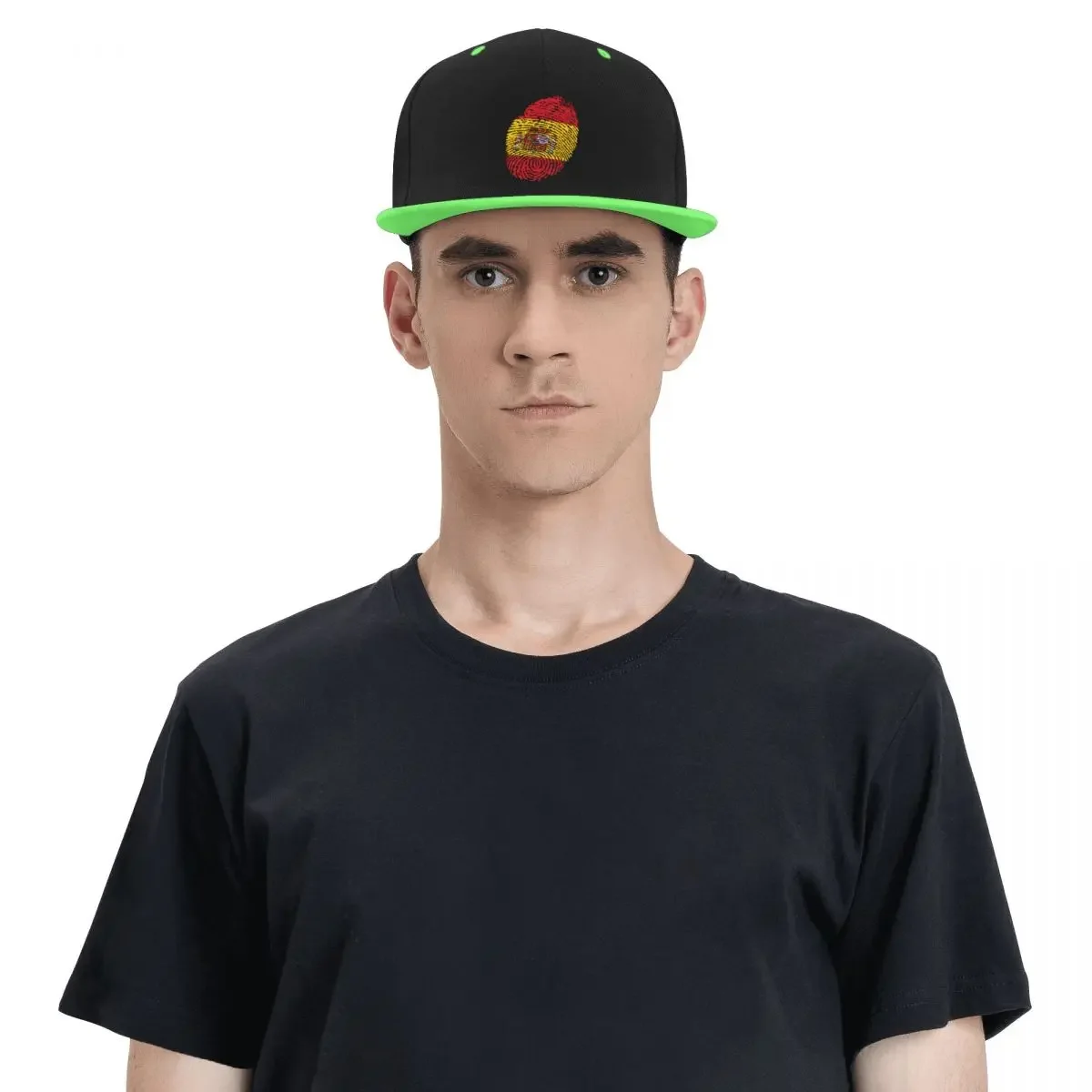 Custom Vintage angustiado Fingerprint Espana boné de beisebol para homens e mulheres, bandeira Espanha, orgulhoso plana Snapback, chapéu Hip Hop, ao ar livre