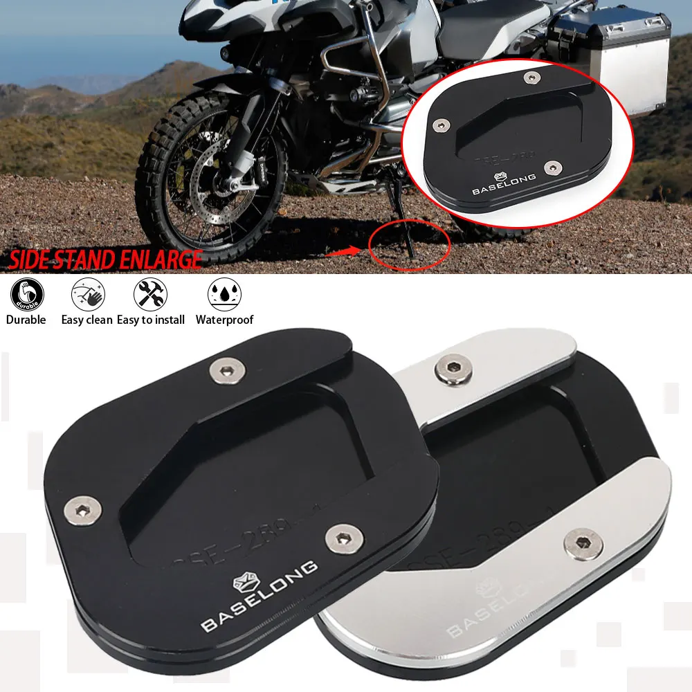 GS1200 Motorcycle Kickstand Side Stand Extension Support Pad For BMW R1200GS 2004 - 2008 2009 2010 2011 2012 R 1200 GS R 1200GS