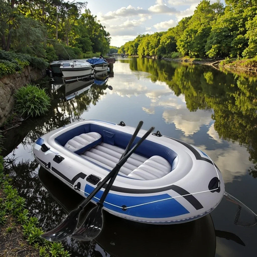 

Portable assault boat 2/3/4 person multi-person kayak inflatable rubber boat thick bottom rafting fishing leisure rafting