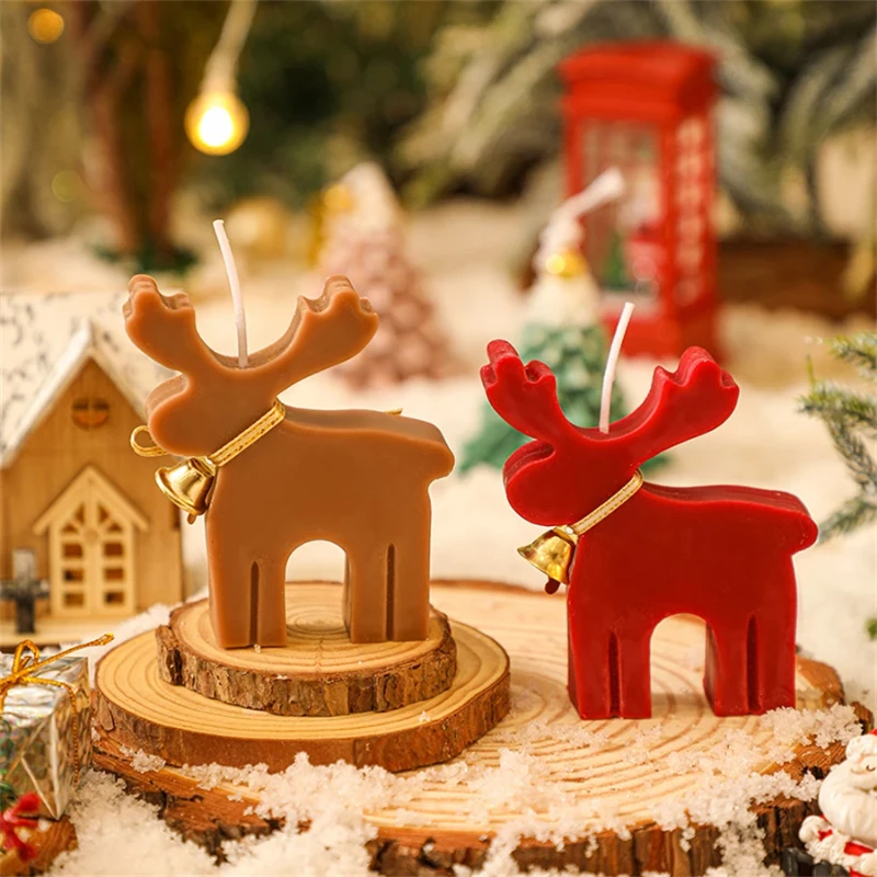 2025NewChristmas Series Silicone Candle Mold DIY Kit for Handmade Candles, Soap, Plaster, Resin, and Baking; Ideal Holiday Gifts