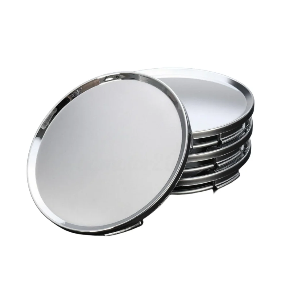 4PCS 63mm No Logo Universal ABS Plastic Car Wheel Center Cap Hubcap Chrome Silver Car Vehicle Rim Hub Cap Auto Replacement Part