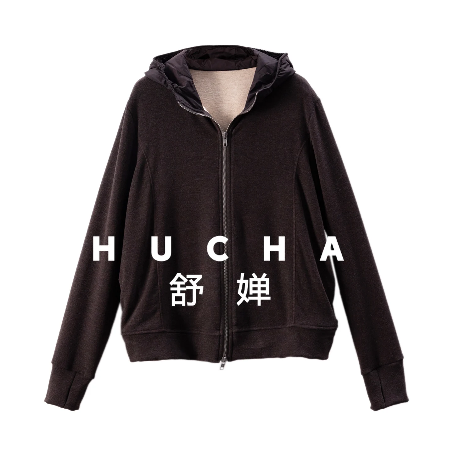 

Warm and Lazy Foreign Trade Meiya Bide Velvet Splicing Padded Hooded Sweatershirt Jacket Women 11J2