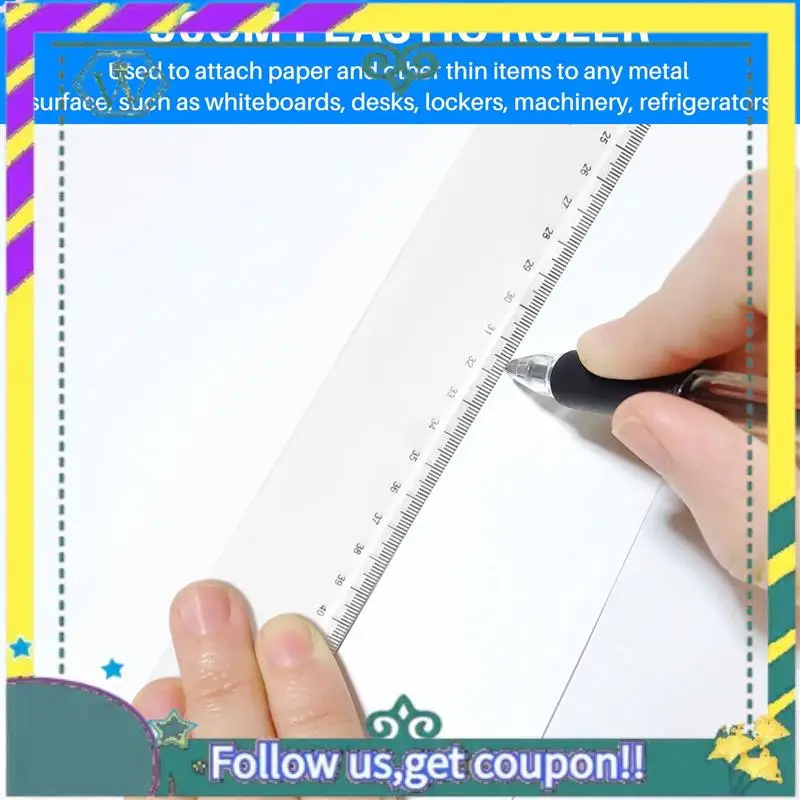 NEW 50Cm Clear Plastic Measuring Long Straight Centimeter Ruler