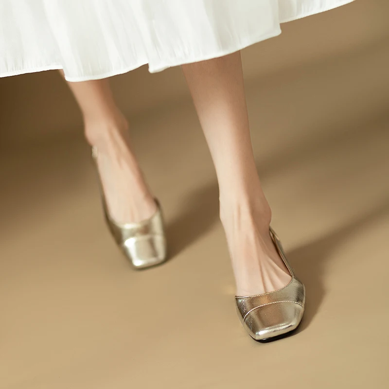 

2025 г. Модная женская обувь на высоком каблуке, новое платье с квадратным носком, летние слипоны, бестселлер, сандалии с закрытым носком, Zapatos