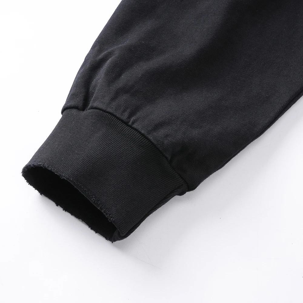 Retro Washed Vintage Print Men's T-shirt Ripped Goth Oversized Y2k Punk Clothing Streetwear Cotton T Shirt Long Sleeve Tops Tee