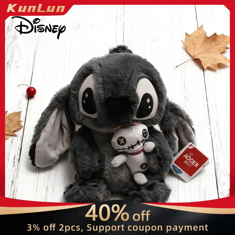 

10CM/22CM Disney Stitch Plush Toy Dark Night Series Black Gray Lilo & Stitch Doll New Collection Gift Creative Ornament Girl Toy
