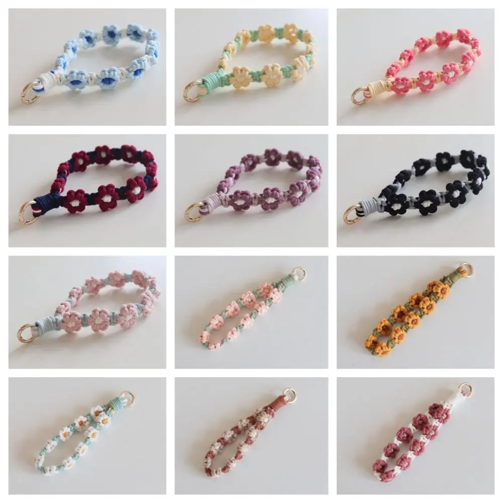 สายคล้องโทรศัพท์แบบโบฮีเมียนสไตล์เกาหลี สายคล้องข้อมือแบบเชือก กระเป๋าคล้องมือ สายคล้องกุญแจแบบโบฮีเมียน