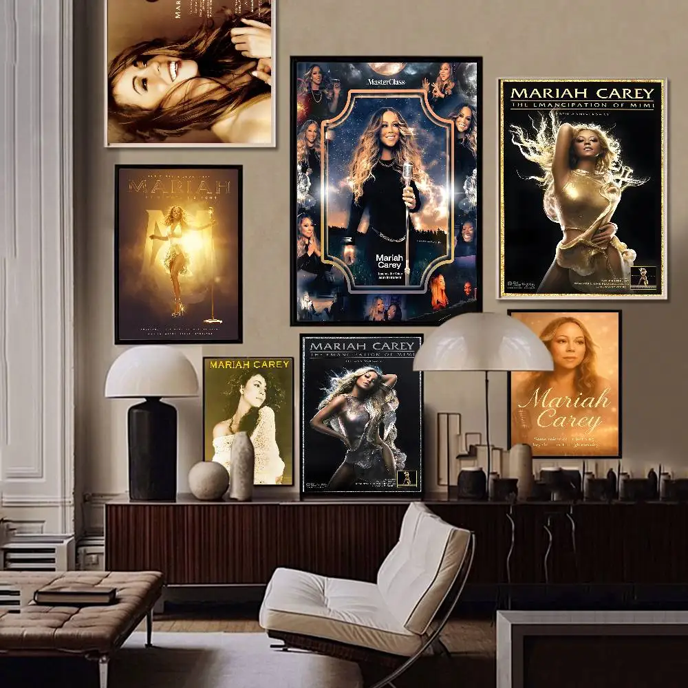 Mariah Carey Anime Posters Sticky Whitepaper Sticker DIY Room Bar Cafe Kawaii Room Decor