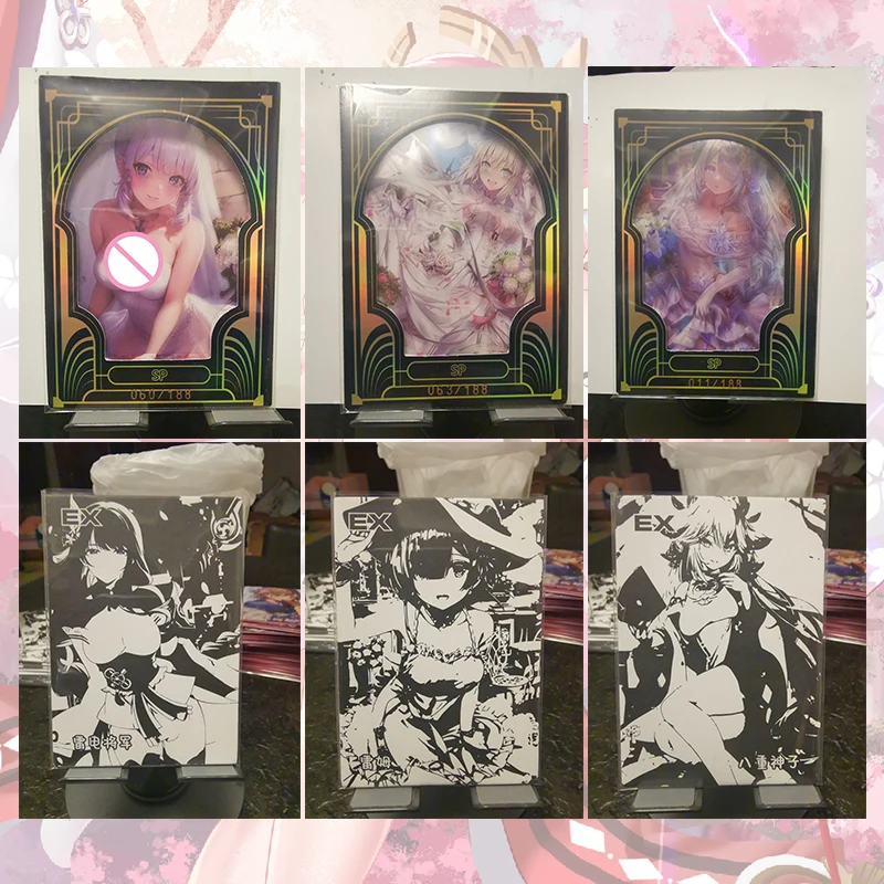 Anime Goddess Story SP EX Cards Megumin Rem Nakano Nino Yae Miko Raiden Shogun Shenhe Nahida Kamisato Ayaka Collectible Cards