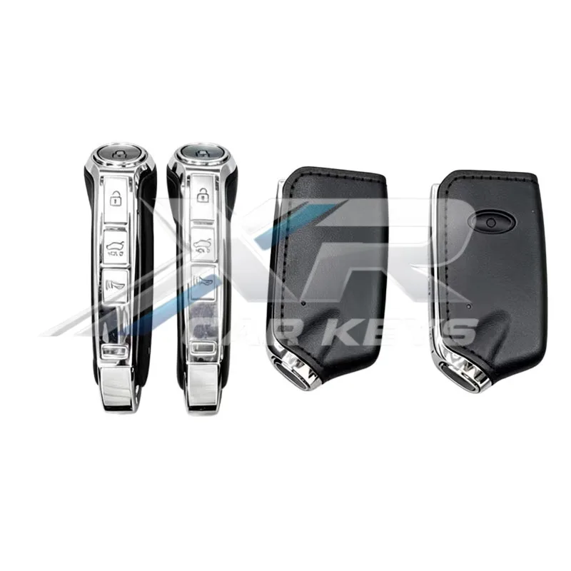 

4 Buttons Leather material Key Case Shell for Kia Stinger SOUL K900 Stinger GT K9 2019 2020 2021