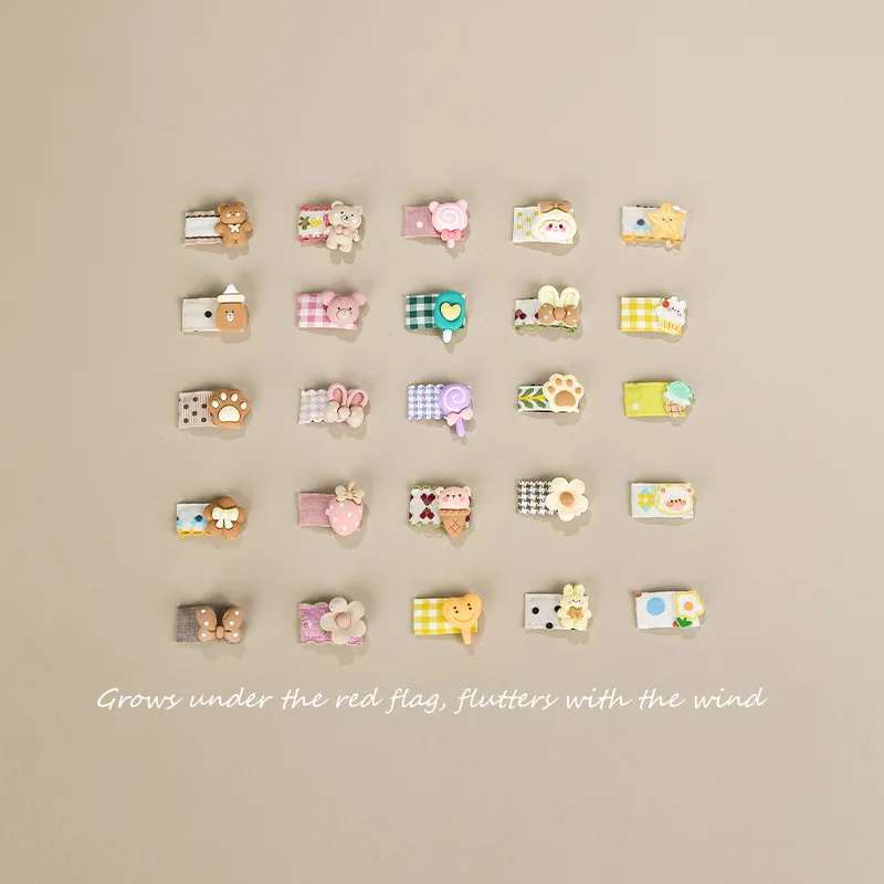 Baby Hair Clips No Hair Damage Fabric Wrapped Mini Safe Clip for Infant Girls Headwear Accessories Lightweight Portable Daily