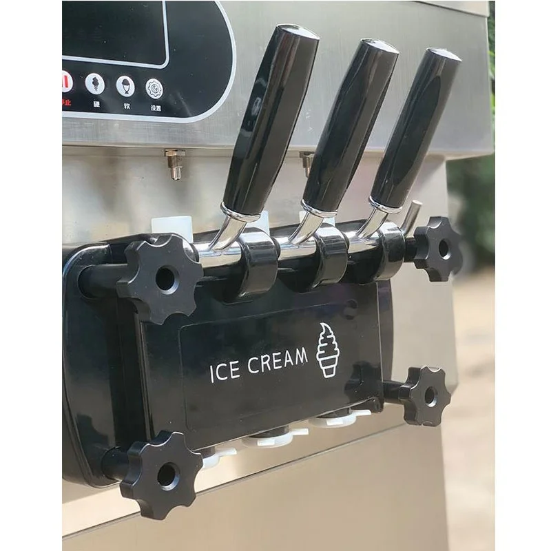 Stainless steel desktop soft ice cream dispenser for cafes, lounges, bars