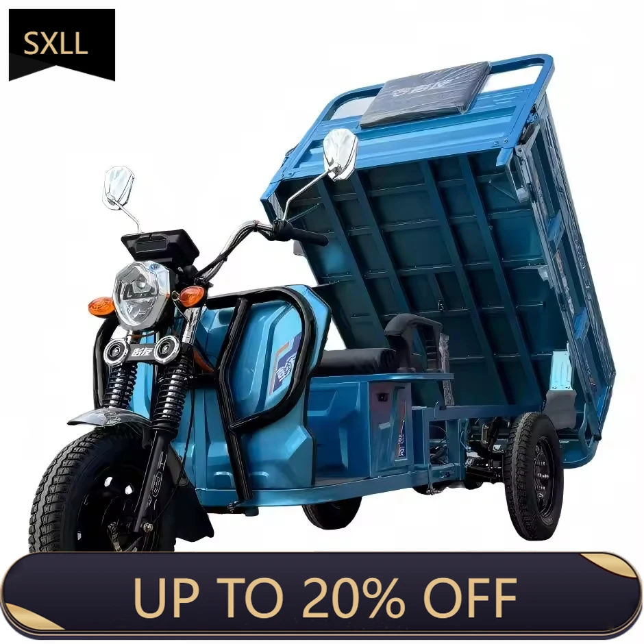 

SXLL 2025 new 60V 1000W blue open 1.6 meters freight electric tricycle, load 800 kg, 30-50 km/h, battery life 90 km, for transpo