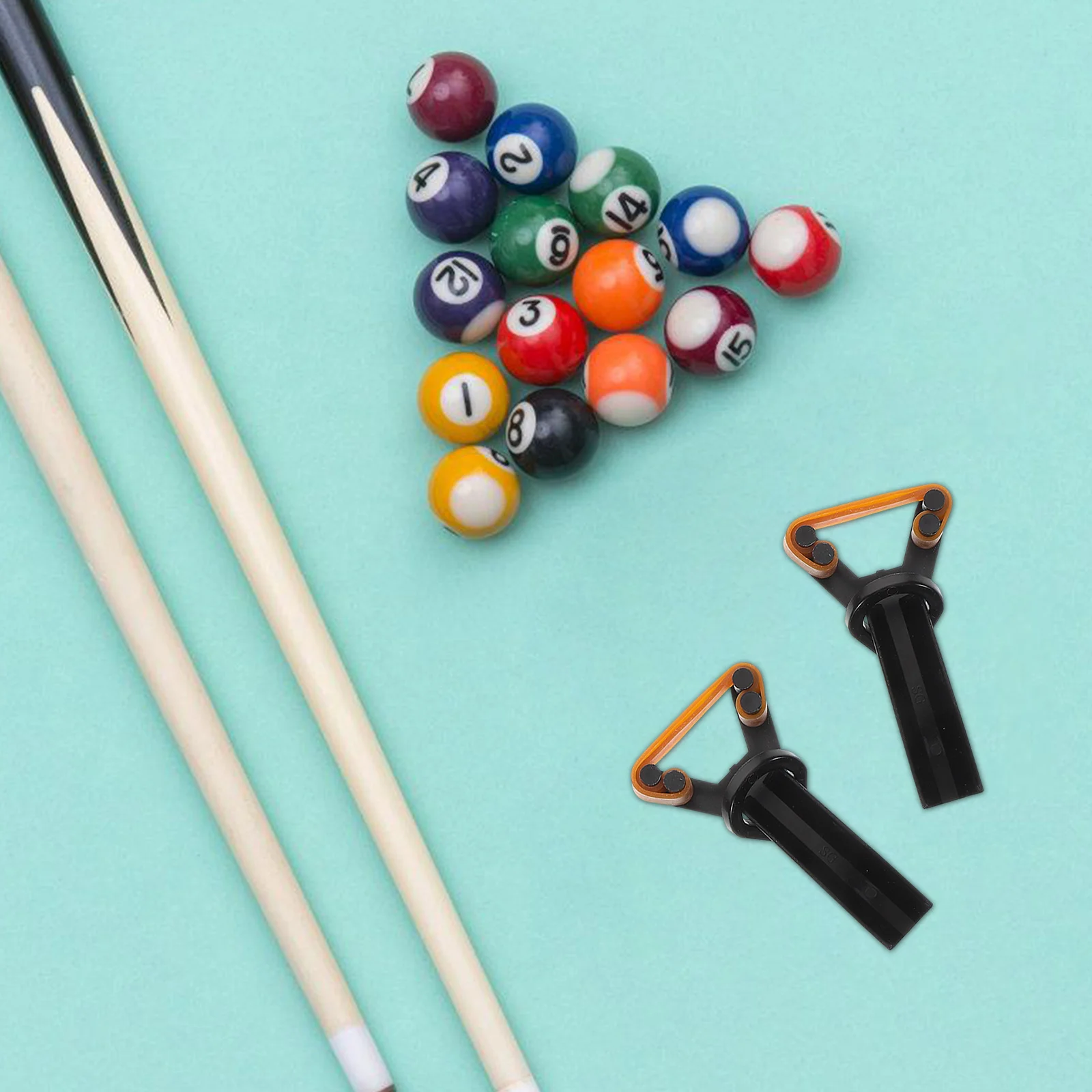 

2Pcs Billiard Cue Tip Repair Tool Plastic Y-Shaped Portable Pool Cue Maintenance Device for Club Home Head Massager Tool