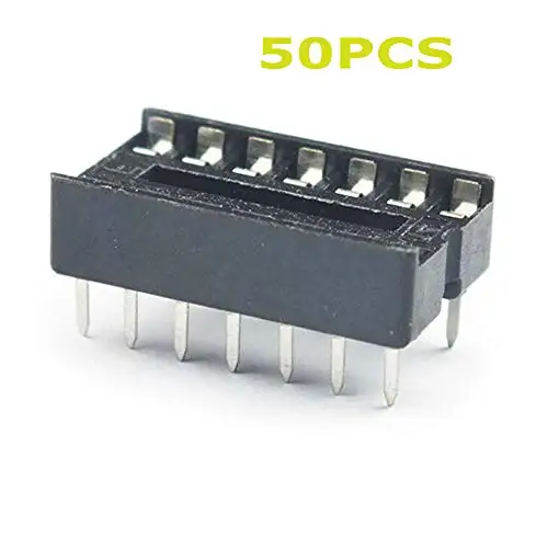 Gump's grocery 50PCS 14pin DIP IC Socket Adaptor Solder Type Socket Pitch Dual Wipe Contact