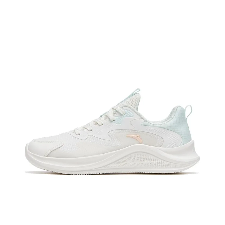 Anta Textile, Synthetic Leather Breathable Low top Casual Sprint Running Shoes Women's White Green 922625558F-1