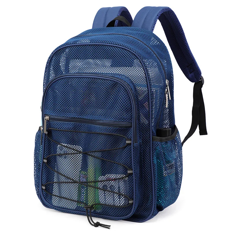 Summer Men's Backpack Fashion Breathable Mesh Two-shoulder Bag Leisure Sports Students Schoolbag Large Capacity Travel Backpacks