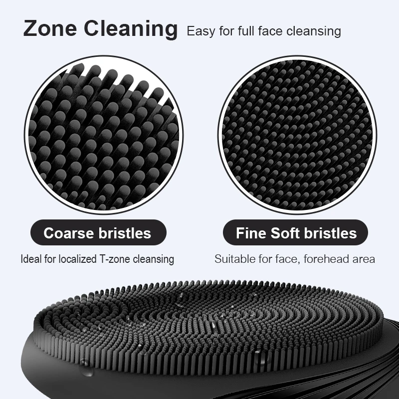 Brosse de lavage du visage Rechargeable et étanche en Silicone, Portable, 5 Modes de nettoyage, nettoyage en profondeur électrique pour hommes et femmes