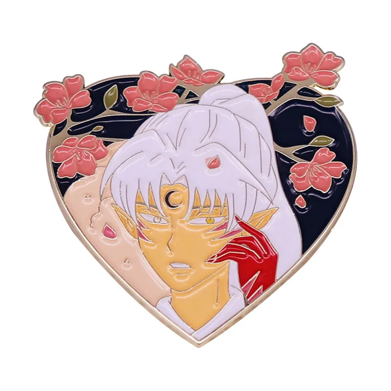 Japan Anime Inuyasha Enamel Pins Send Friend Fans Boutique Medal Gift Backpack Hat Bag Decorate Badges Metal Brooch