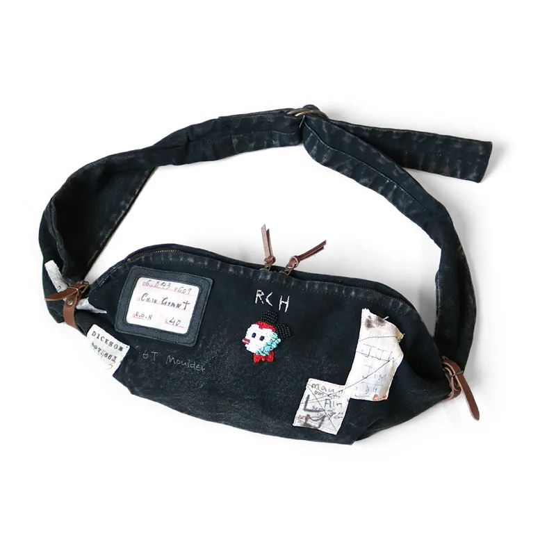 New Arrival Kapital Retro Japanese Trendy Casual Vintage Mickey Canvas Shoulder Small Stray Bag Ins