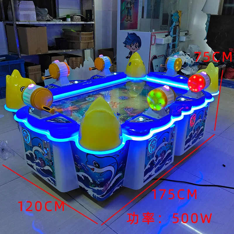 Luxury children's paradise, large video game city coin-operated, six-person fishing equipment amusement machine