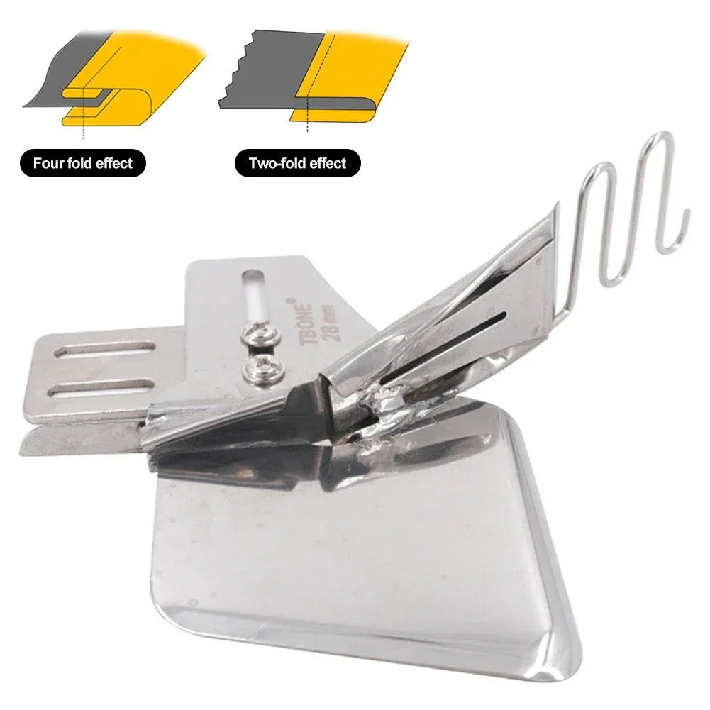 Sewing Machine Hemming Device Double Fold Bias Binding Right-Angle Edging Pull Tube Four Fold Pull Tube For Household industrial