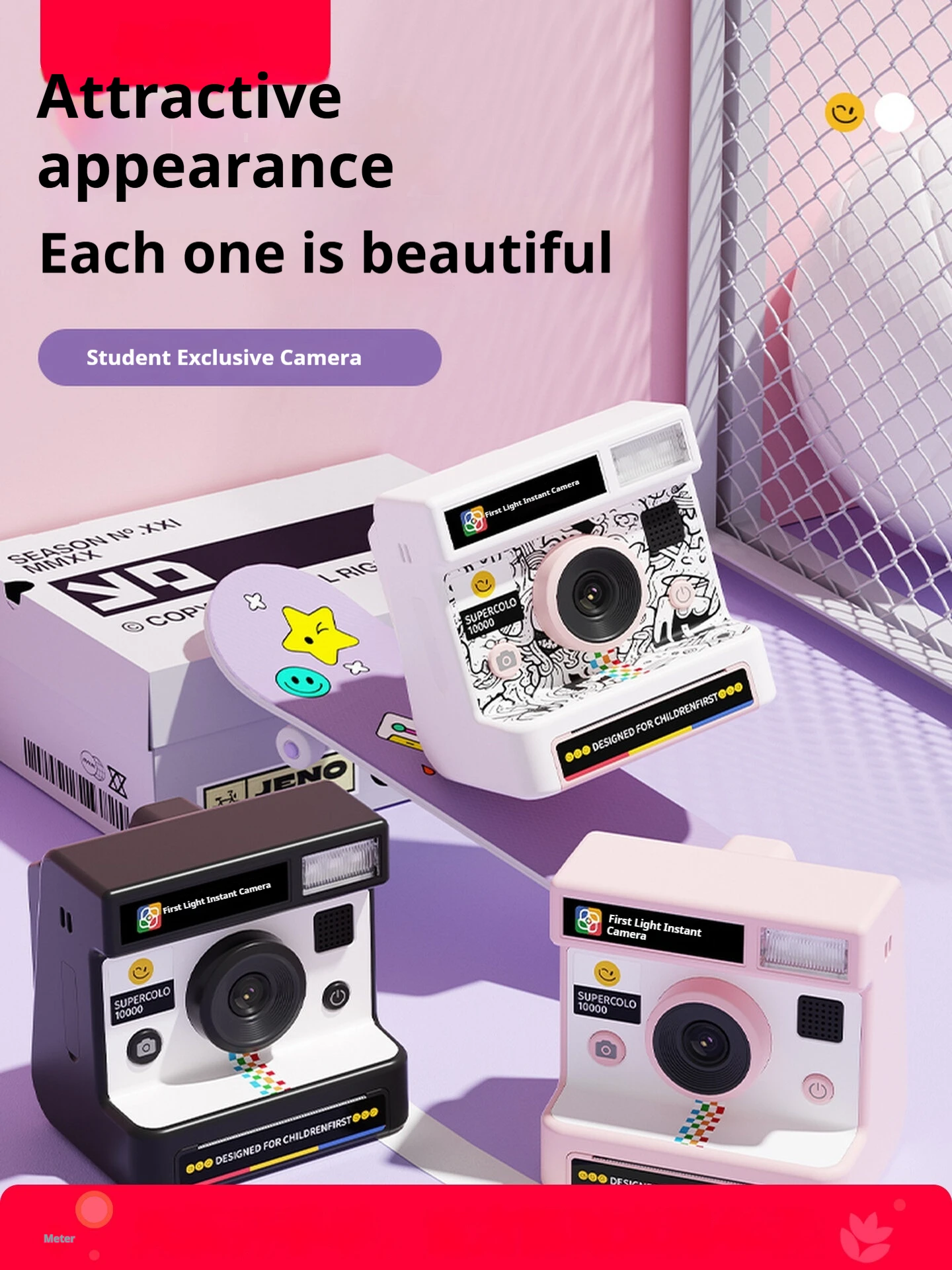 Chuzhao S6 Instant Camera Dual Lens Thermal Portable HD Print Camera 3" IPS Screen Color Photo Kids Birthday Gift Toy Present view 2