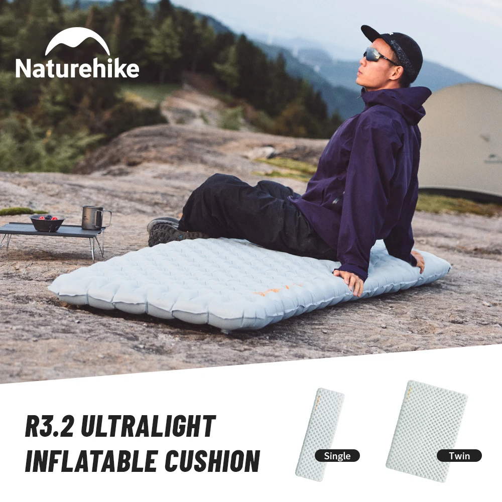 

Naturehike Inflatable Mattress R-value 3.2 Ultralight Portable Tent Sleeping Pad 8cm Thickened Outdoor Hiking Beach Camping Mat