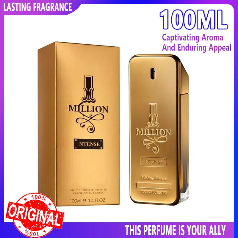 100ML Perfume Golden Million Gold Brick Extrait - Perfume Woody de larga duración para hombres Perfume para hombres Fragancia de oración