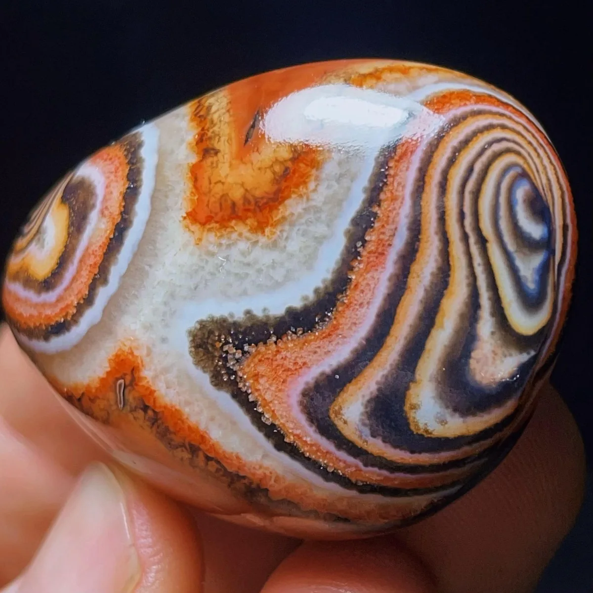 Large Banded Agate Mountain Gem, Banded Pattern, Polished Tumbled, Rock Collection, Natural Stone, Crystal Collection